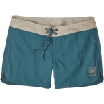 Patagonia - W's Wavefarer Boardshorts - 5" - Clean Currents Patch: Abalone Blue 16