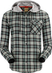 Simms - M's Santee Flannel Hoody - Forest/Carbon Camp Plaid