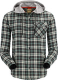 Simms - M's Santee Flannel Hoody - Forest/Carbon Camp Plaid