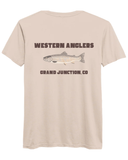 Western Anglers Logo Trout T Shirt - Plaster Tan