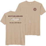 Western Anglers Logo Trout T Shirt - Plaster Tan