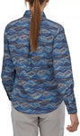 Patagonia - W's L/S Sol Patrol Shirt - Rock Cycle Multi Small: Current Blue