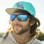 Bajio - Bales Beach - Sunglasses - Green Stripe/BlueMirror/Glass