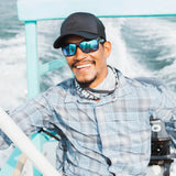 Bajio - Bales Beach - Sunglasses - Green Stripe/BlueMirror/Glass