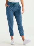 Free Fly - Women's Breeze Cropped Pants - Pacific Blue - M