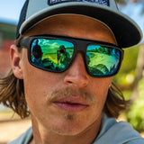 Bajio - Greenland - Sunglasses - Black Matte/Blue Mirror/Glass