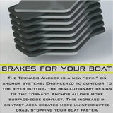 Outcast Boats - Tornado Anchor 30lb 3/8" Rope