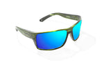Bajio - Bales Beach - Sunglasses - Green Stripe/BlueMirror/Glass