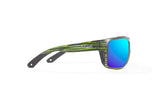 Bajio - Bales Beach - Sunglasses - Green Stripe/BlueMirror/Glass