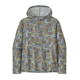 Patagonia - M's Cap Cool Daily Graphic Hoody - Relaxed - Land and Waters: Light Plume Grey