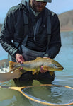 Wooden Fly Fishing Net - Western Anglers Logo