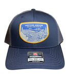 Western Anglers - Richardson Trucker Hat - Midnight Sippers Woven Patch -Navy/Charcoal